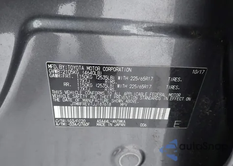 2018 Toyota Rav4 Xle z USA, uszkodzony, nr VIN JTMRFREV7JJ187618